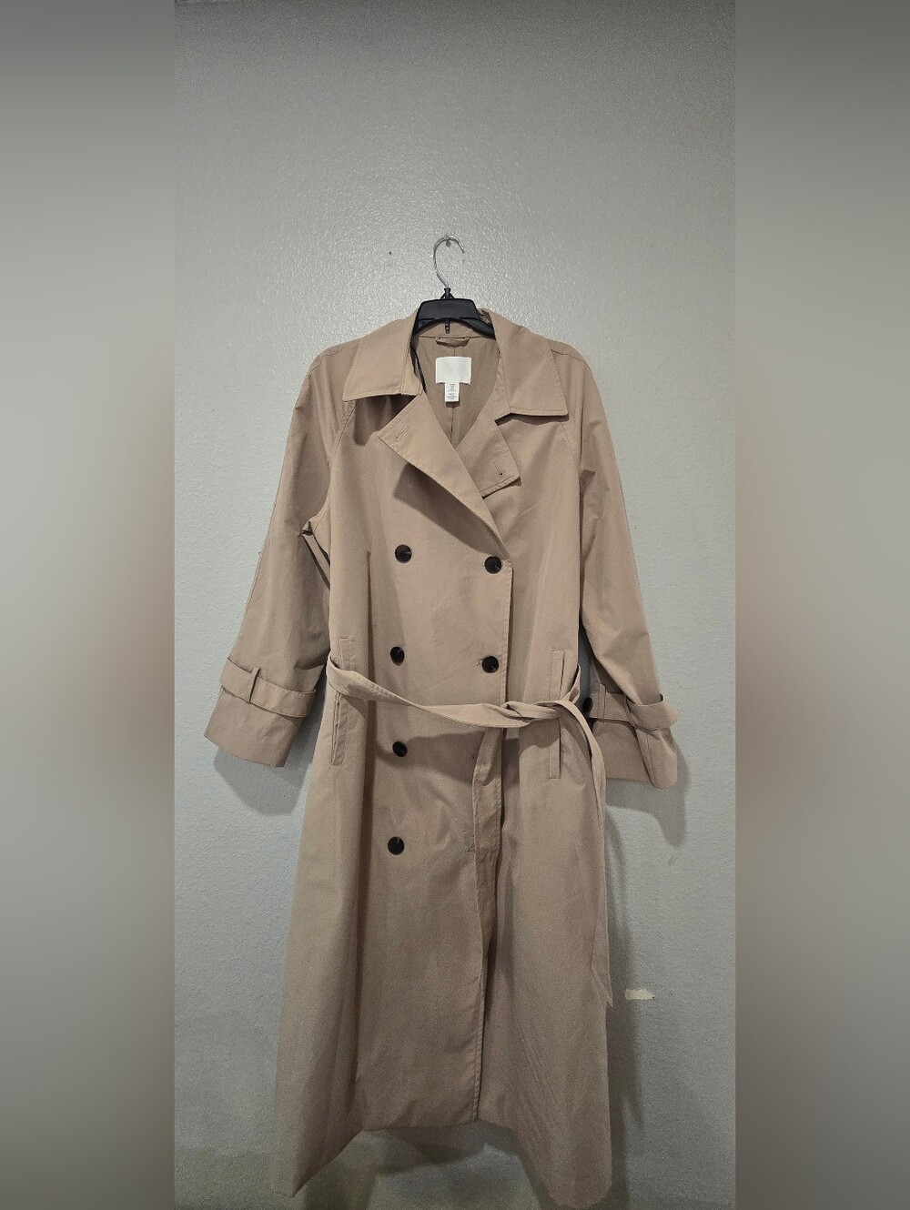 Classic Trenchcoat Jacket Tan Size Medium - Picture 2 of 5